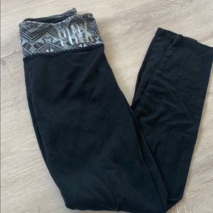 PINK yoga leggings with tribal band